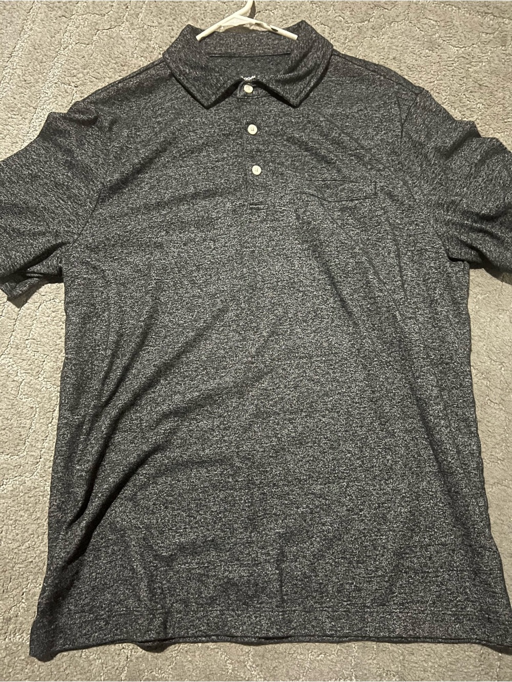 & Other Stories Men's Charcoal Heather Polo - Short Sleeve